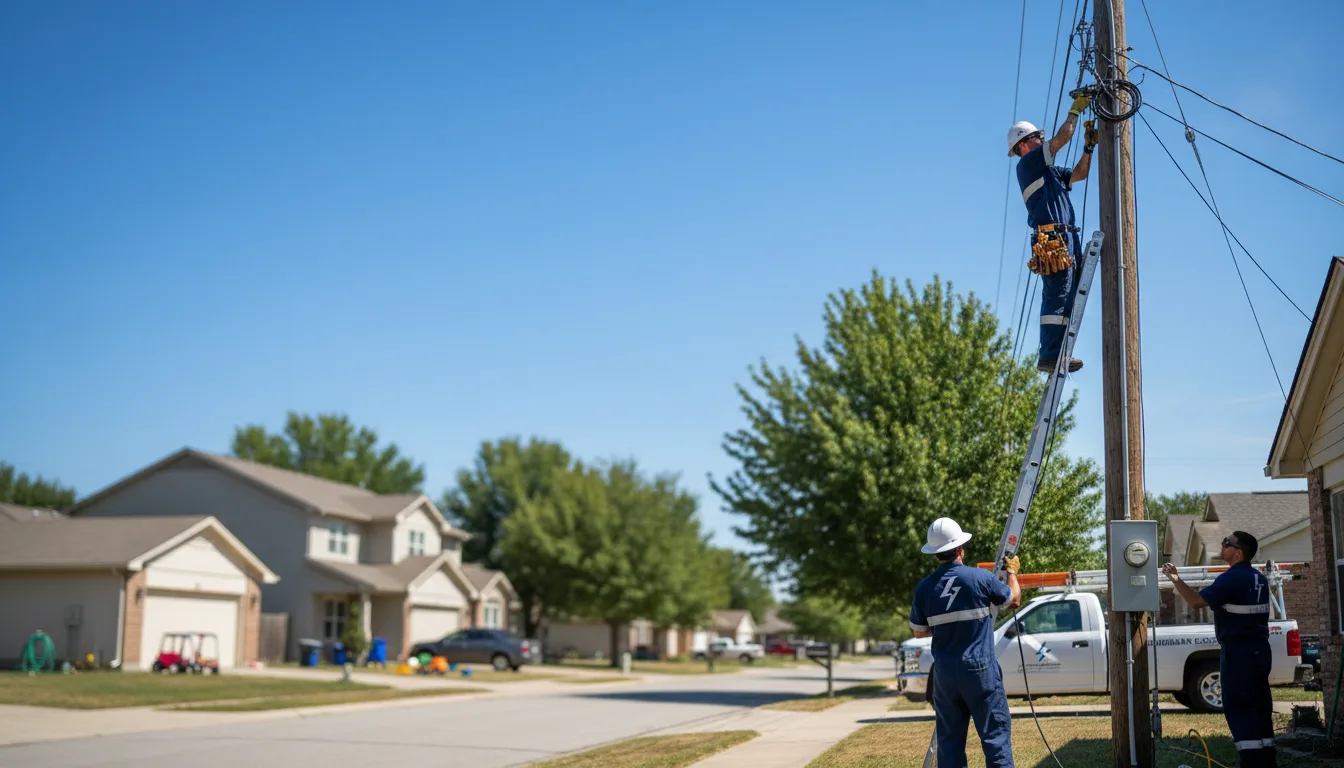 Residential electrician providing installation services in Andover, IA
